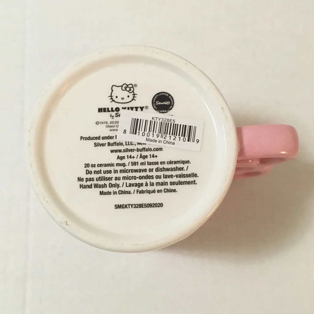 Hello Kitty Bow Handle 20oz Ceramic Coffee Tea Mug - Picture 6 of 6